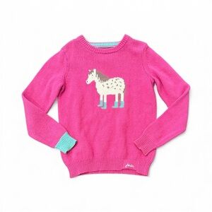 Joules Girls Vintage Horse Unicorn Jumper Sweater Knit Cabincore size 9-10